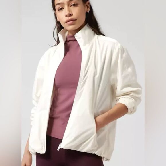Athleta Sightseer Lace Cream Jacket size L - Picture 1 of 14